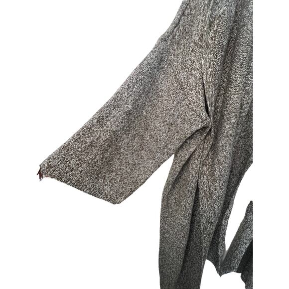 NWT Stylewe Brown and White Super Long Line Open Front Cardigan Sweater Large - Picture 4 of 11